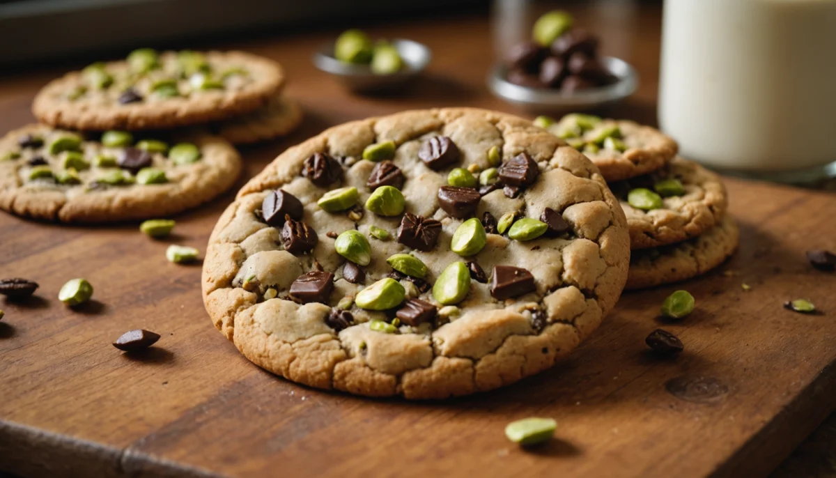 cookie pistache chocolat